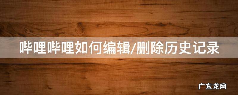 哔哩哔哩如何编辑/删除历史记录 如何删除哔哩哔哩的记录