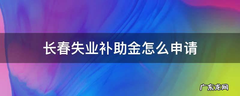 长春失业补助金领取条件及标准2020 长春失业补助金怎么申请