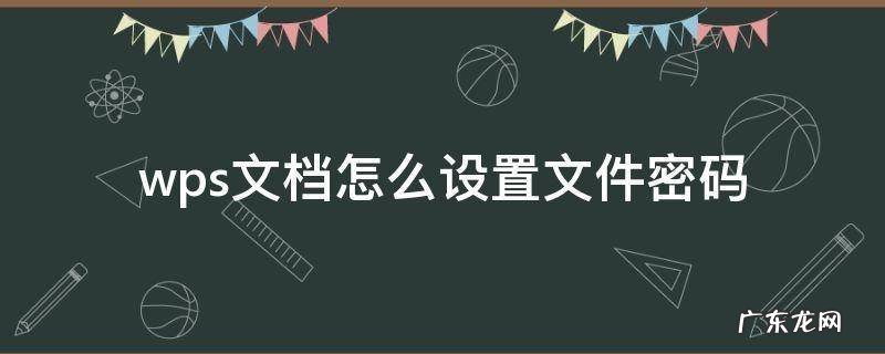 wps文档怎么设置文件密码 Wps文件怎么设置密码