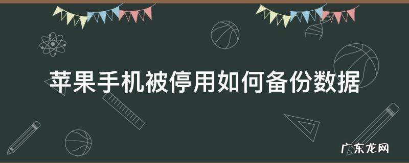 iphone停用能备份手机数据吗 苹果手机被停用如何备份数据