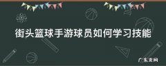 街头篮球手游球员如何学习技能 街头篮球手游球员怎么进阶