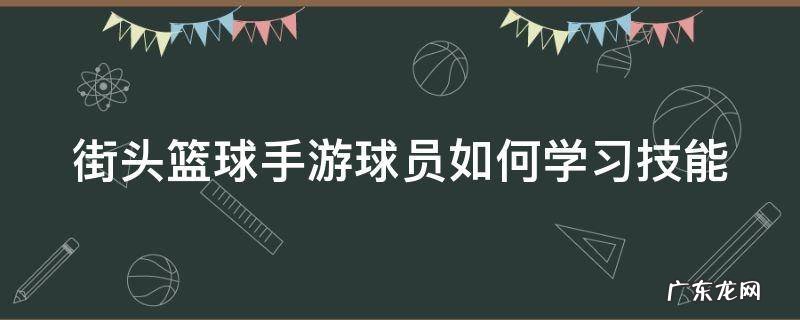 街头篮球手游球员如何学习技能 街头篮球手游球员怎么进阶