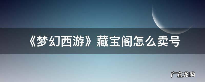 梦幻西游藏宝阁如何卖号 《梦幻西游》藏宝阁怎么卖号