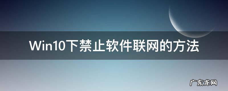 Win10怎么禁止软件联网 Win10下禁止软件联网的方法