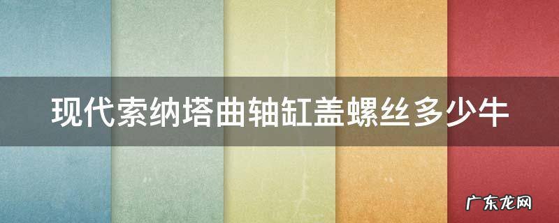 现代索纳塔曲轴缸盖螺丝多少牛 2021农村饮用水改造工程