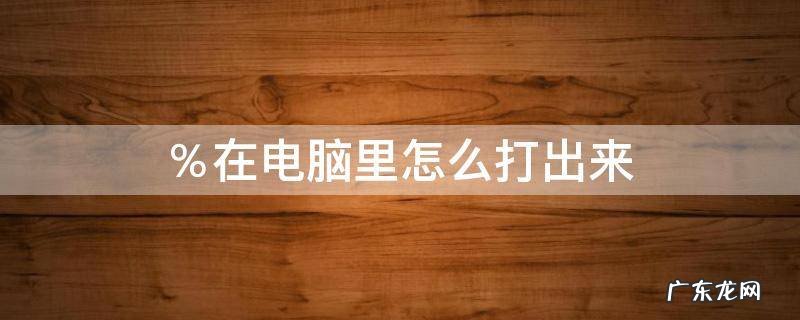 在电脑里怎么打出来拼音 ％在电脑里怎么打出来
