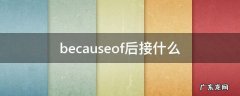 becauseof后接什么doing becauseof后接什么