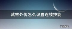 武林外传技能加点 武林外传怎么设置连续技能