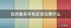 在闲鱼买手机应该注意什么 闲鱼买手机要注意些什么