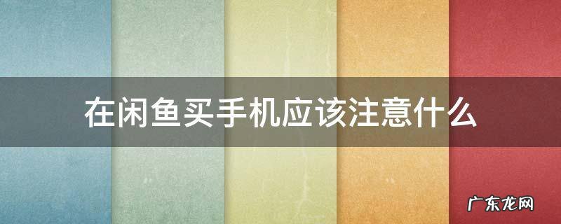 在闲鱼买手机应该注意什么 闲鱼买手机要注意些什么