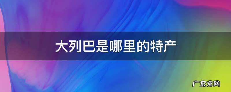 大列巴是哪里的特产 大列巴是什么食物