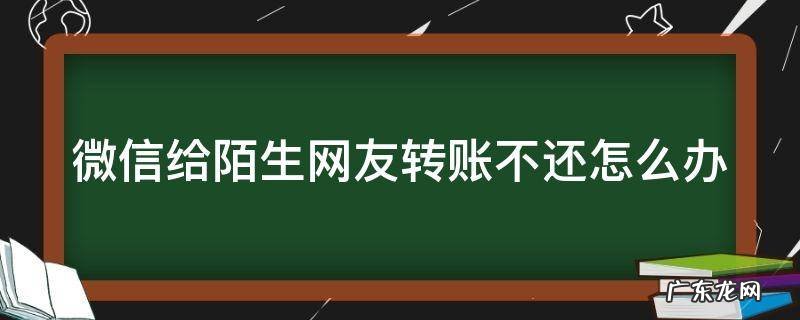 微信给陌生网友转账不还怎么办 微信转账给陌生人现在不还了怎么办