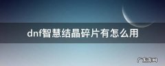 dnf智慧结晶碎片在哪里用 dnf智慧结晶碎片有怎么用
