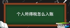 企业代职工交的个人所得税怎么入账 个人所得税怎么入账