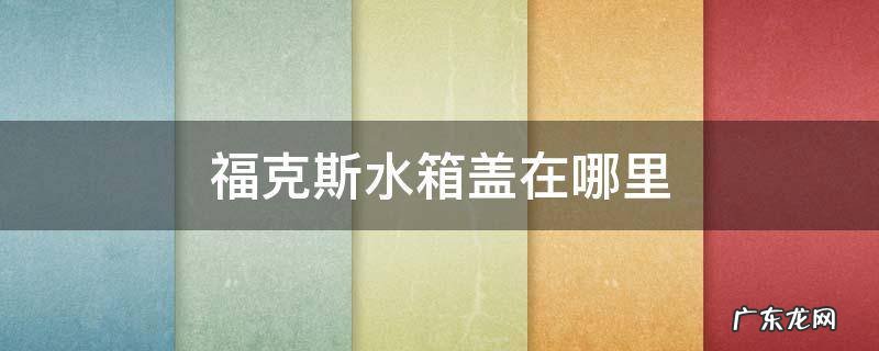 经典福克斯水箱盖在哪 福克斯水箱盖在哪里