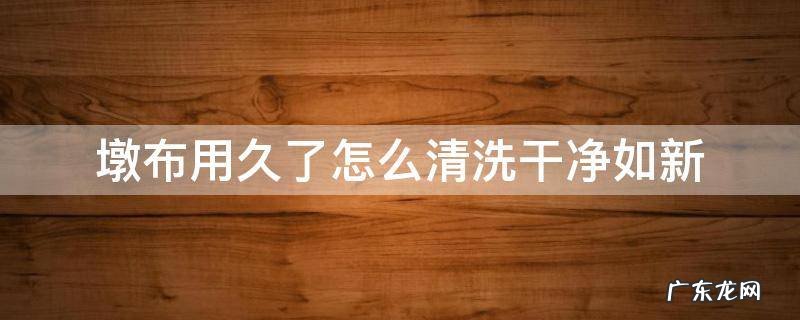 墩布用久了怎么清洗干净如新 怎样清洗墩布更干净