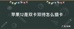 苹果12是双卡双待怎么插卡 苹果12怎么插双卡?