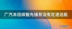 广汽本田缤智先锋有没有定速巡航 缤智1.5l先锋版有定速巡航
