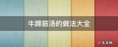 牛蹄筋汤的做法大全 牛蹄筋汤的做法大全家常
