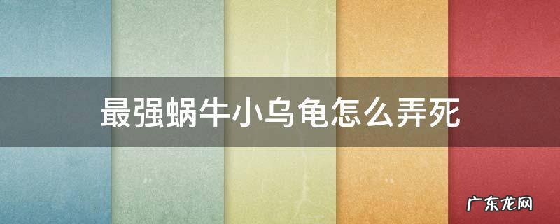 最强蜗牛里的乌龟怎么赶走 最强蜗牛小乌龟怎么弄死