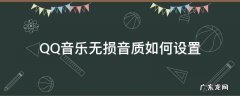 qq音乐怎么调无损 QQ音乐无损音质如何设置