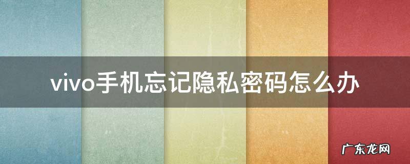 vivo手机忘记隐私密码怎么办 vivo手机忘记隐私密码和答案怎么办