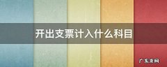 开出支票计入什么科目 开出现金支票计入什么科目