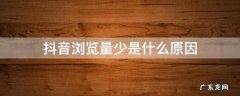 抖音浏览量少是什么原因 抖音浏览量越来越少是什么原因