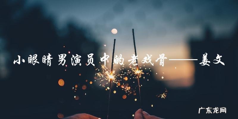 谁是小眼睛男演员中的老戏骨?