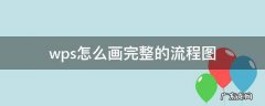 wps怎样画流程图 wps怎么画完整的流程图