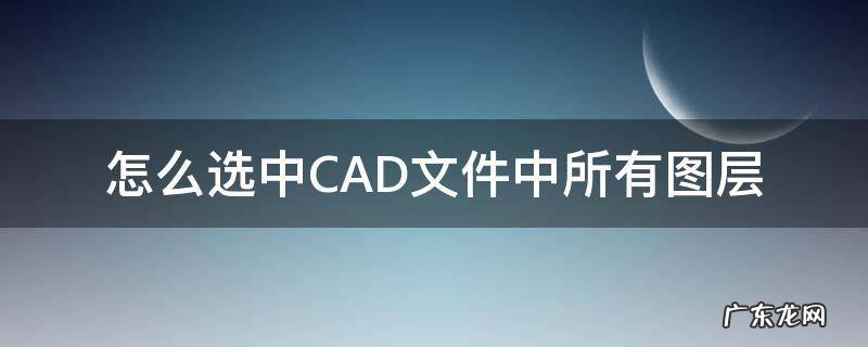 怎么选中CAD文件中所有图层 CAD选择所有图层