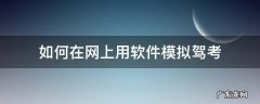 如何在网上用软件模拟驾考 网上驾驶模拟考试用什么软件