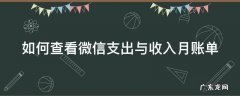如何查看微信支出与收入月账单记录 如何查看微信支出与收入月账单