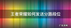 王者荣耀如何发送分路段位 王者荣耀的分路段位怎么发出来
