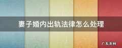 妻子婚内出轨法律怎么处理 婚内出轨法律怎么处理