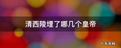 清西陵埋了哪几个皇帝