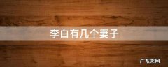 李白有几个妻子 李白有几个妻子和小妾