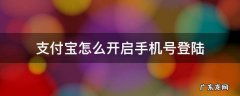 支付宝如何开启手机号登陆 支付宝怎么开启手机号登陆