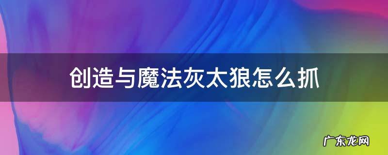 创造与魔法如何抓灰太狼 创造与魔法灰太狼怎么抓