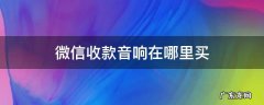 微信收款音响在哪儿买 微信收款音响在哪里买