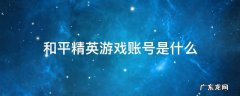 和平精英游戏账号是什么 和平精英游戏账号是什么怎么填写