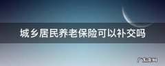 城乡居民养老保险可以补交吗女性什么时间退休 城乡居民养老保险可以补交吗