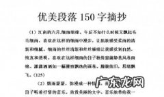 优美的段落摘抄200字 优美的段落摘抄