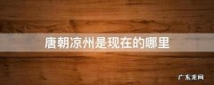 唐朝时的凉州是什么地方 唐朝凉州是现在的哪里