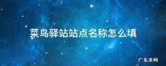 菜鸟驿站站点名称怎么写都不对 菜鸟驿站站点名称怎么填