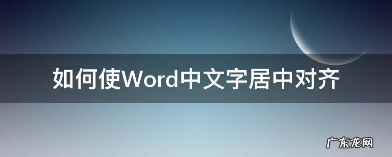 word怎样文字居中对齐 如何使Word中文字居中对齐