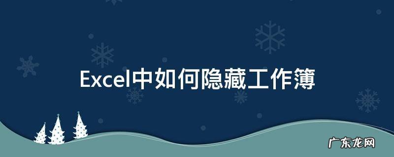Excel中如何隐藏工作簿 excel中如何隐藏工作簿内容