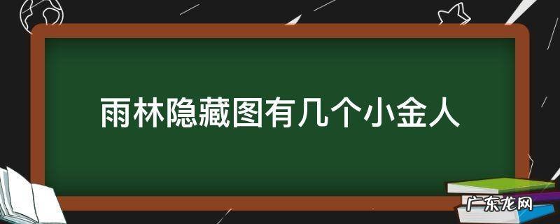 雨林隐藏图一共有几个小金人 雨林隐藏图有几个小金人