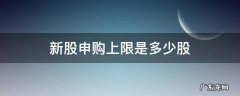 新股申购上限是多少股 新股的申购上限一般是多少