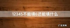 12345不能填6还能填什么 12345不能填6还能填什么有几个答案